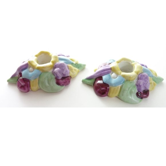 Vintage Fulper Candle Holder Set